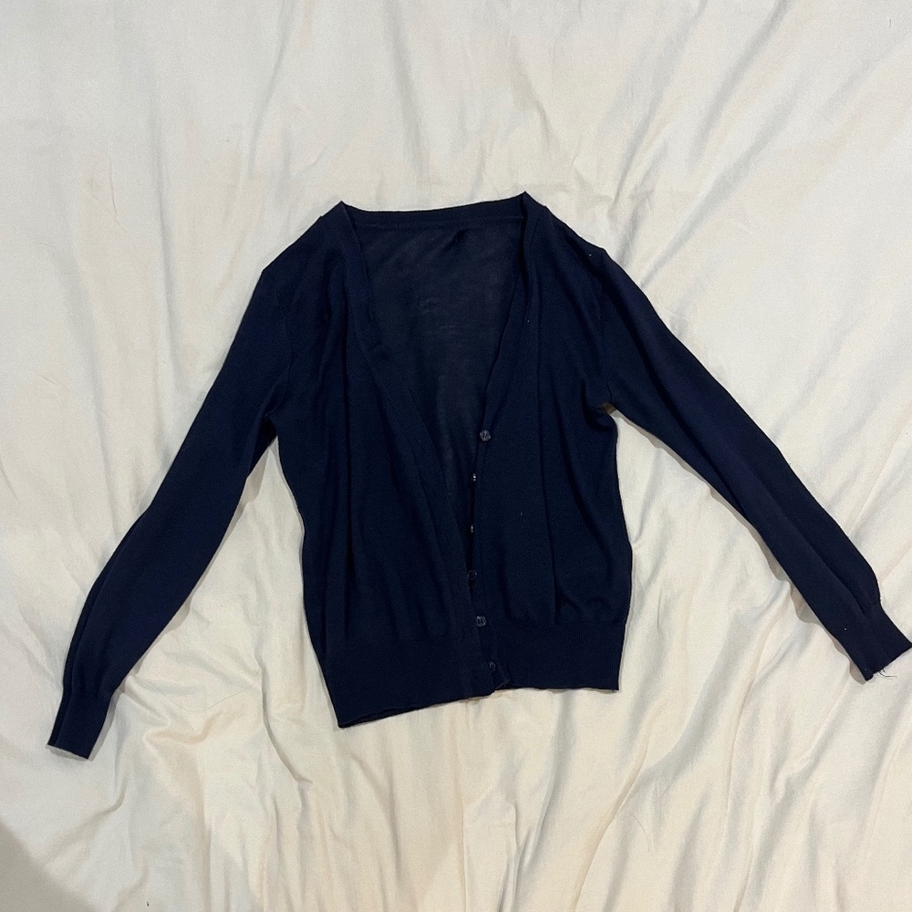 Navy cardigan S